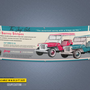 1950s WILLYS SURREY JEEP BANNER