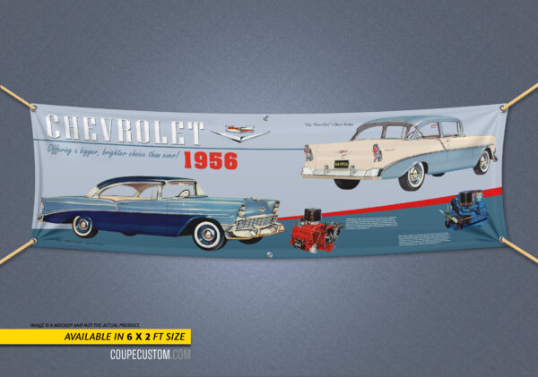 1956 CHEVROLET 210 & 2-DOOR BANNER