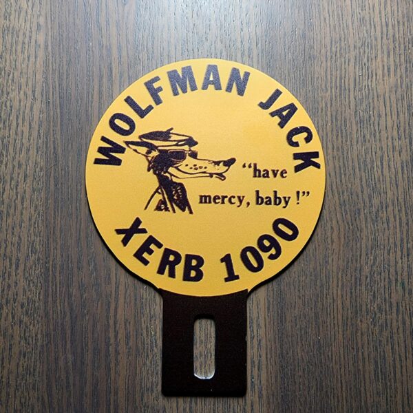 Wolf Man Jack License Plate Topper
