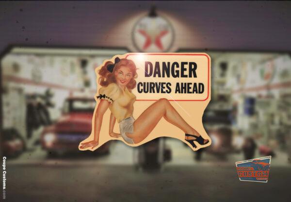 Danger Curves Decal